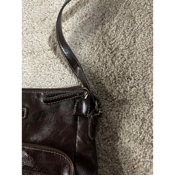 Relic Brown Faux Leather Crossbody Bag  Adjustable Strap & Multiple Compartments - Picture 13 of 13
